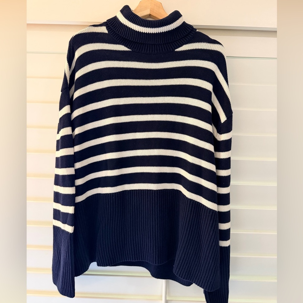 GAP Dark Blue and Cream Sweater